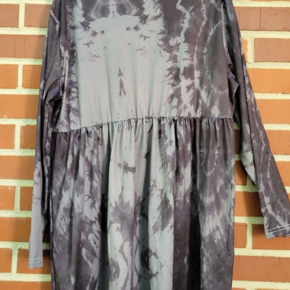 Gray/Black Tie Dye Babydoll Top - Size XL - NWT - Picture 5 of 5